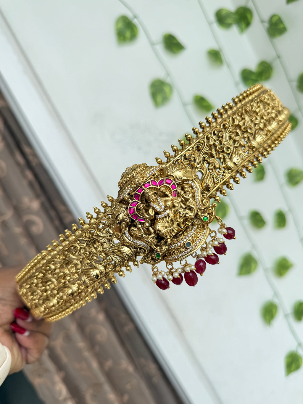 Hb614 Lakshmidevi jadau kundan adults hipbelt