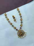 NS608 Lakshmi devi peacock multi Neckset