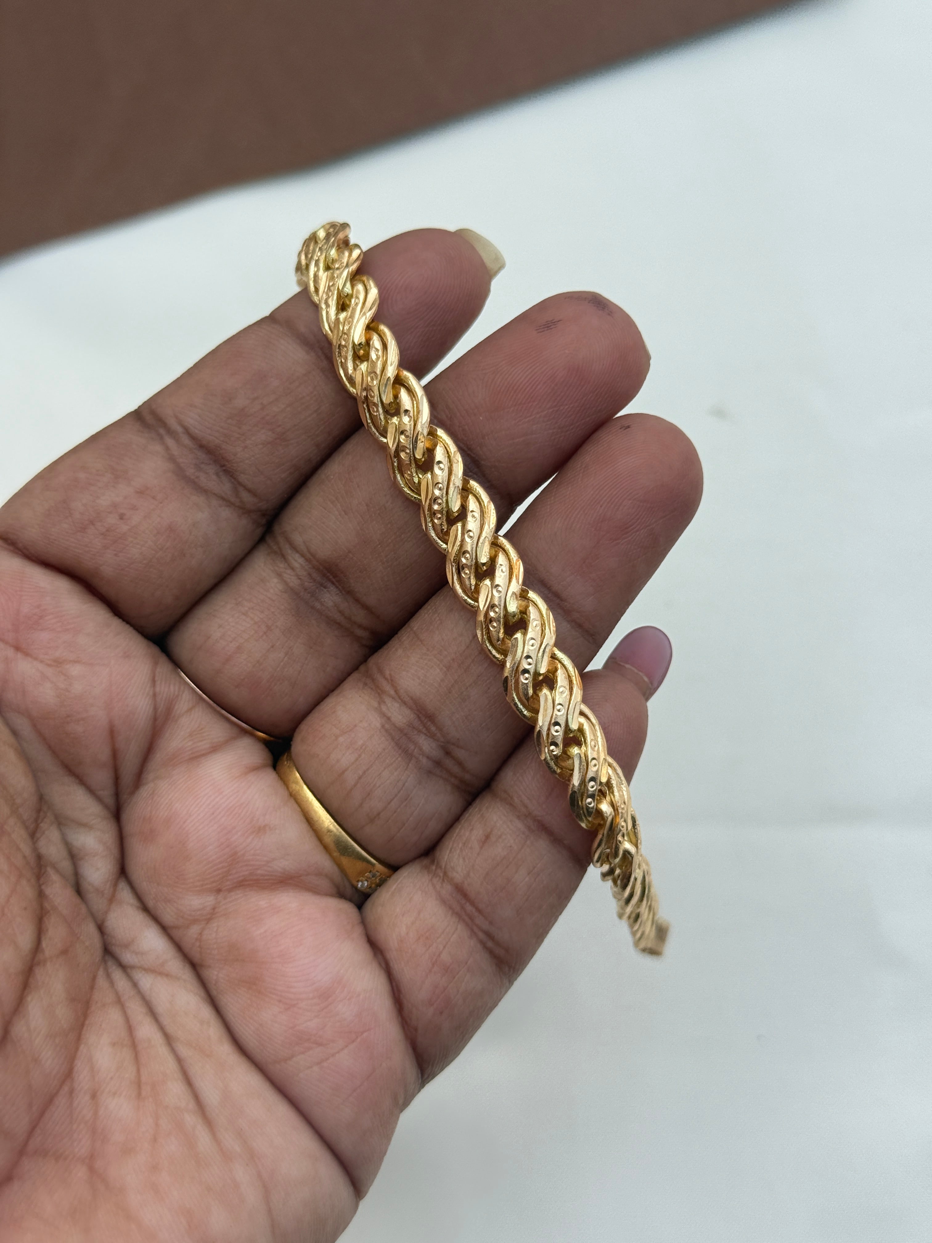 Ph305 Panchaloham unpolished  mens chain bracelet