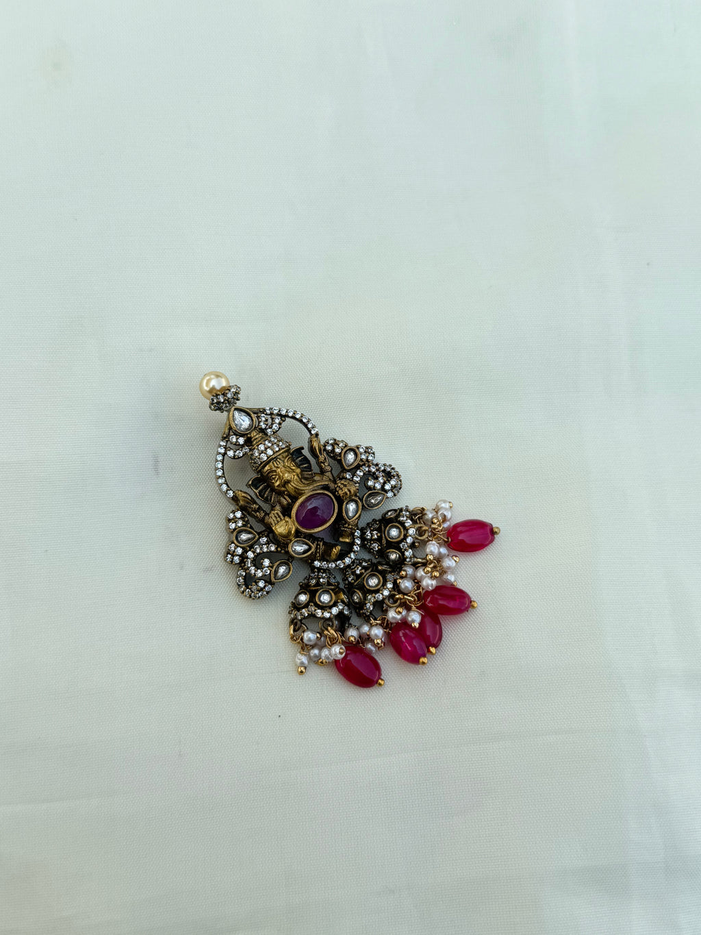 Lorg ganesha pendant with beads L002