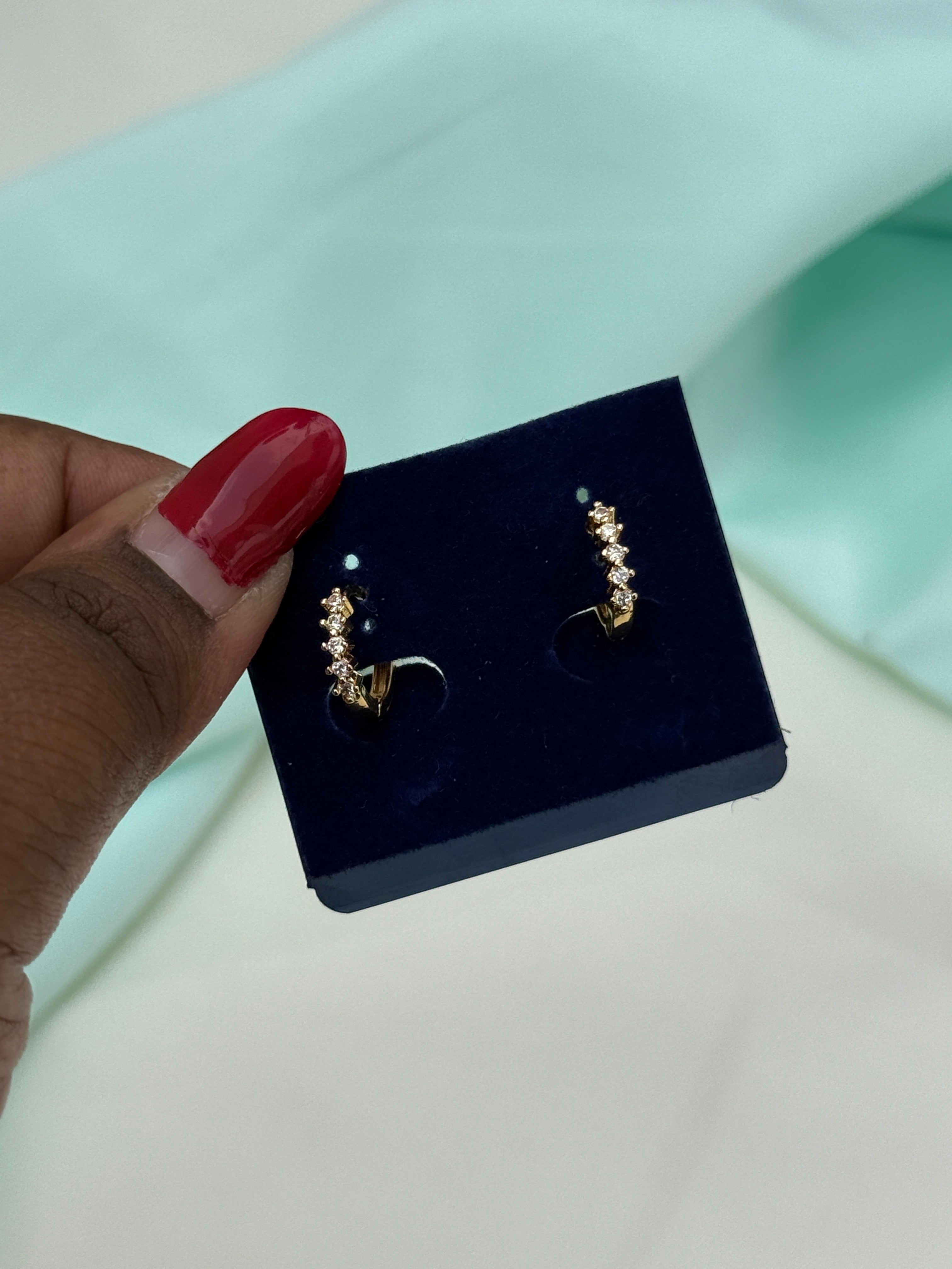 St049 anti tarnish hoops earrings