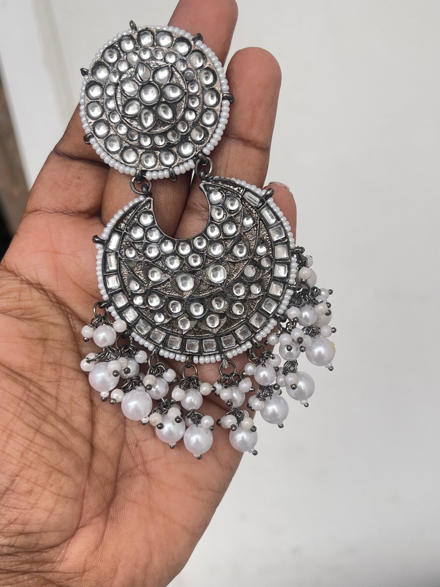 Big size chandbali earrings