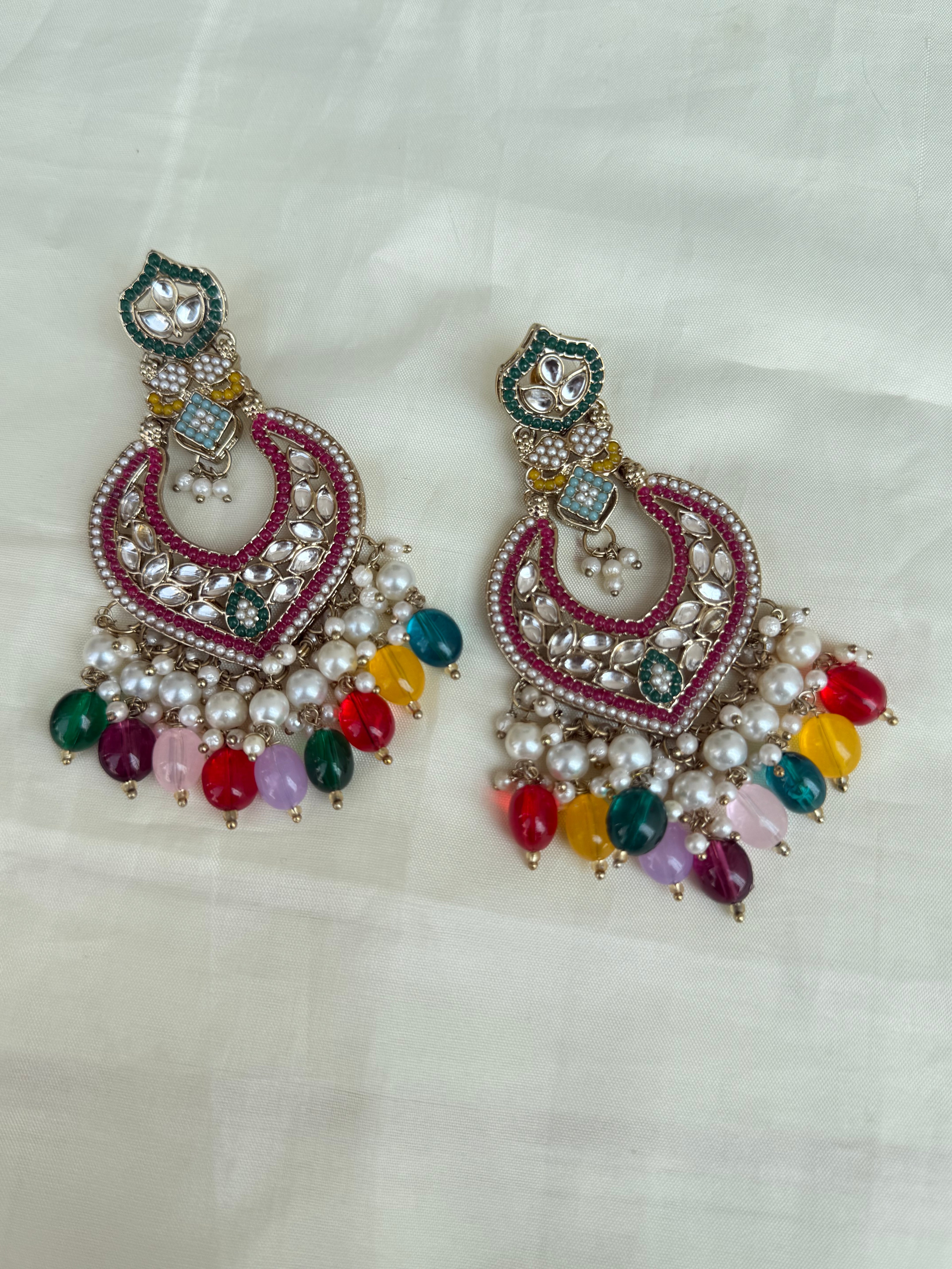 Mn005 multi chandbali Earrings