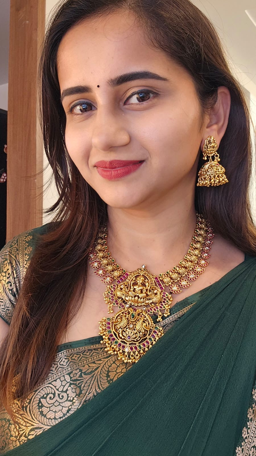 Ns402 Lakshmi Devi Kemp mango 3/4th neckset
