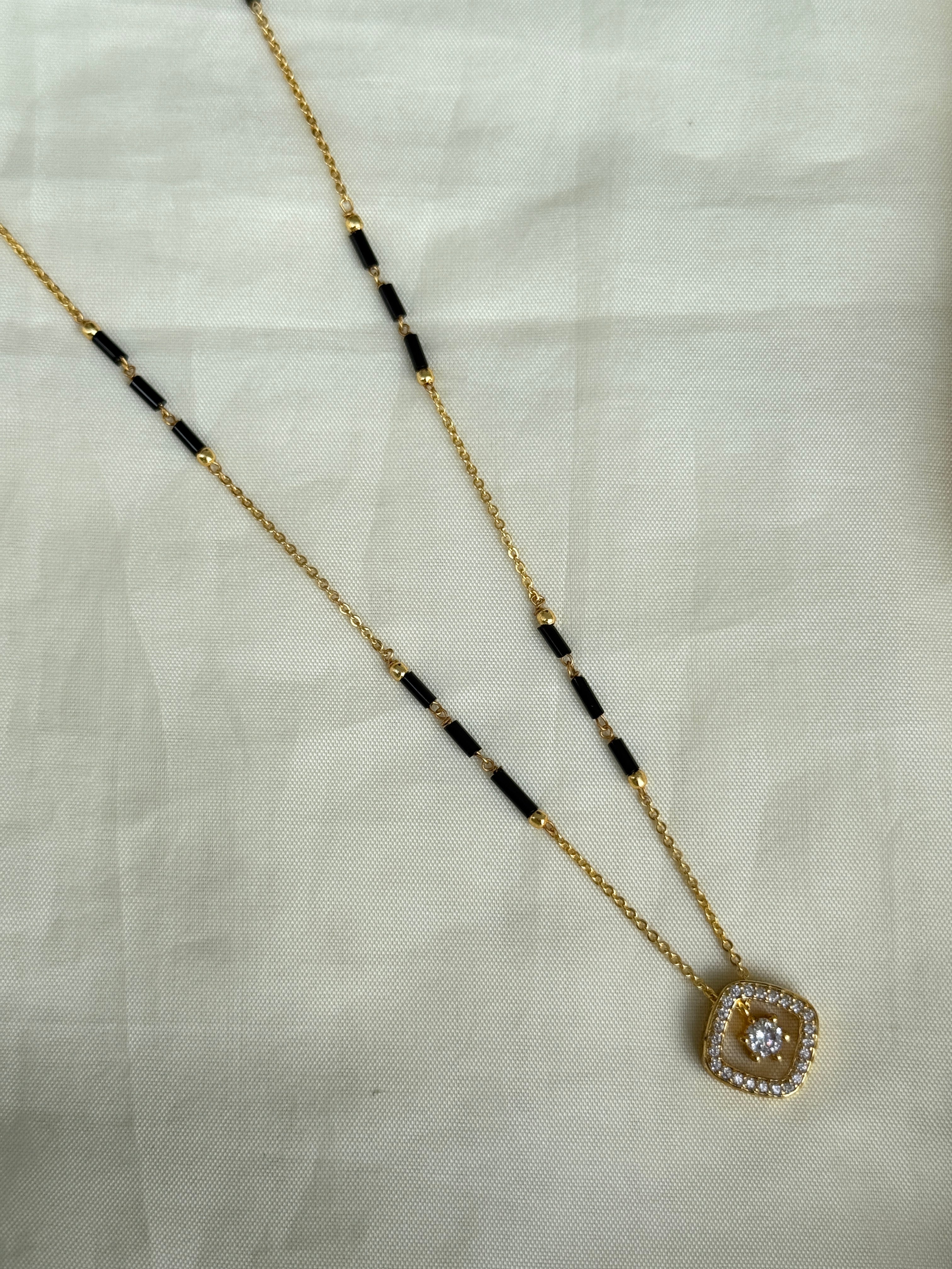 Bb016 square drop 16inches single line short blackbeads