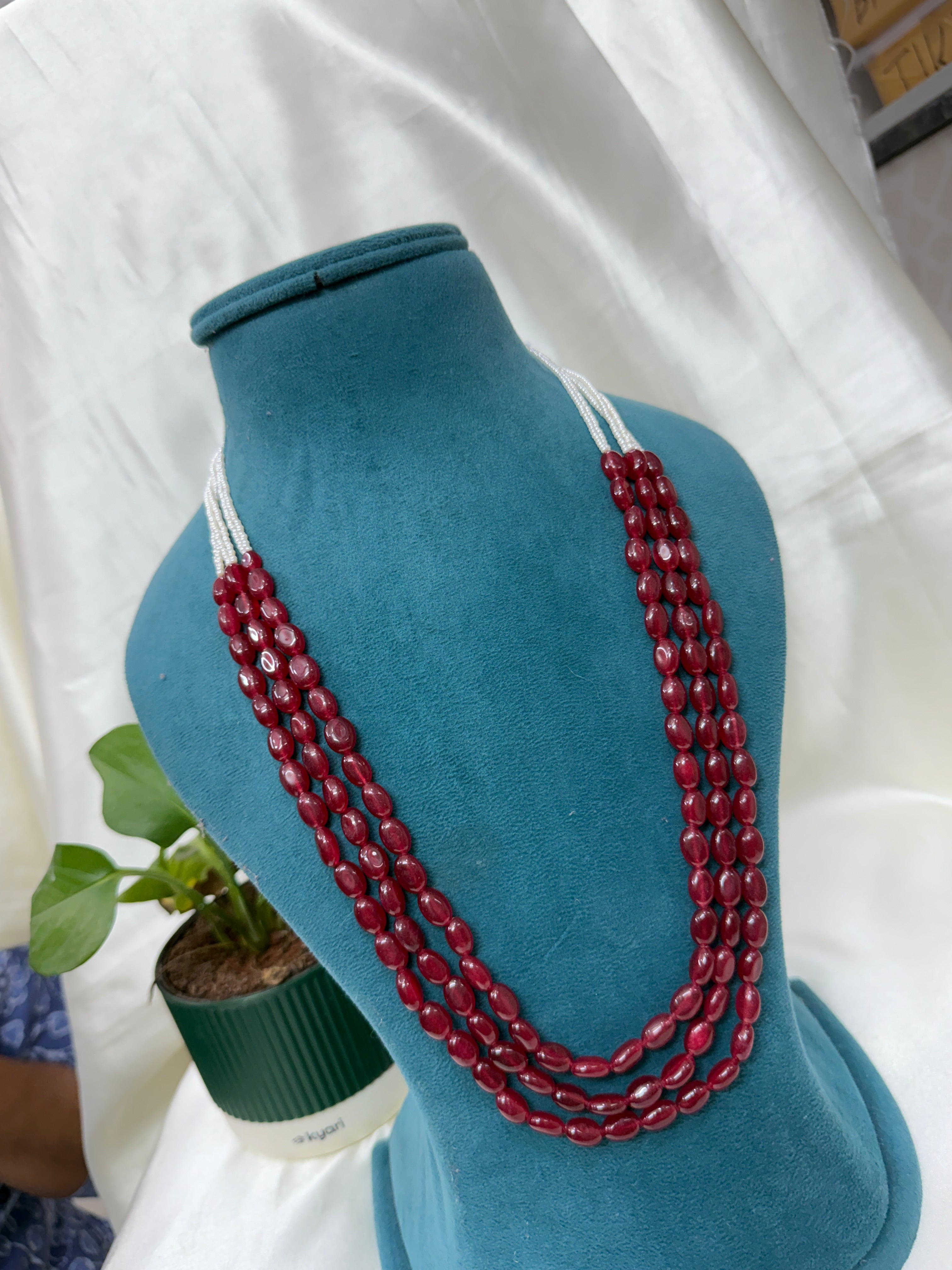 Bb110 3 lines beads chain