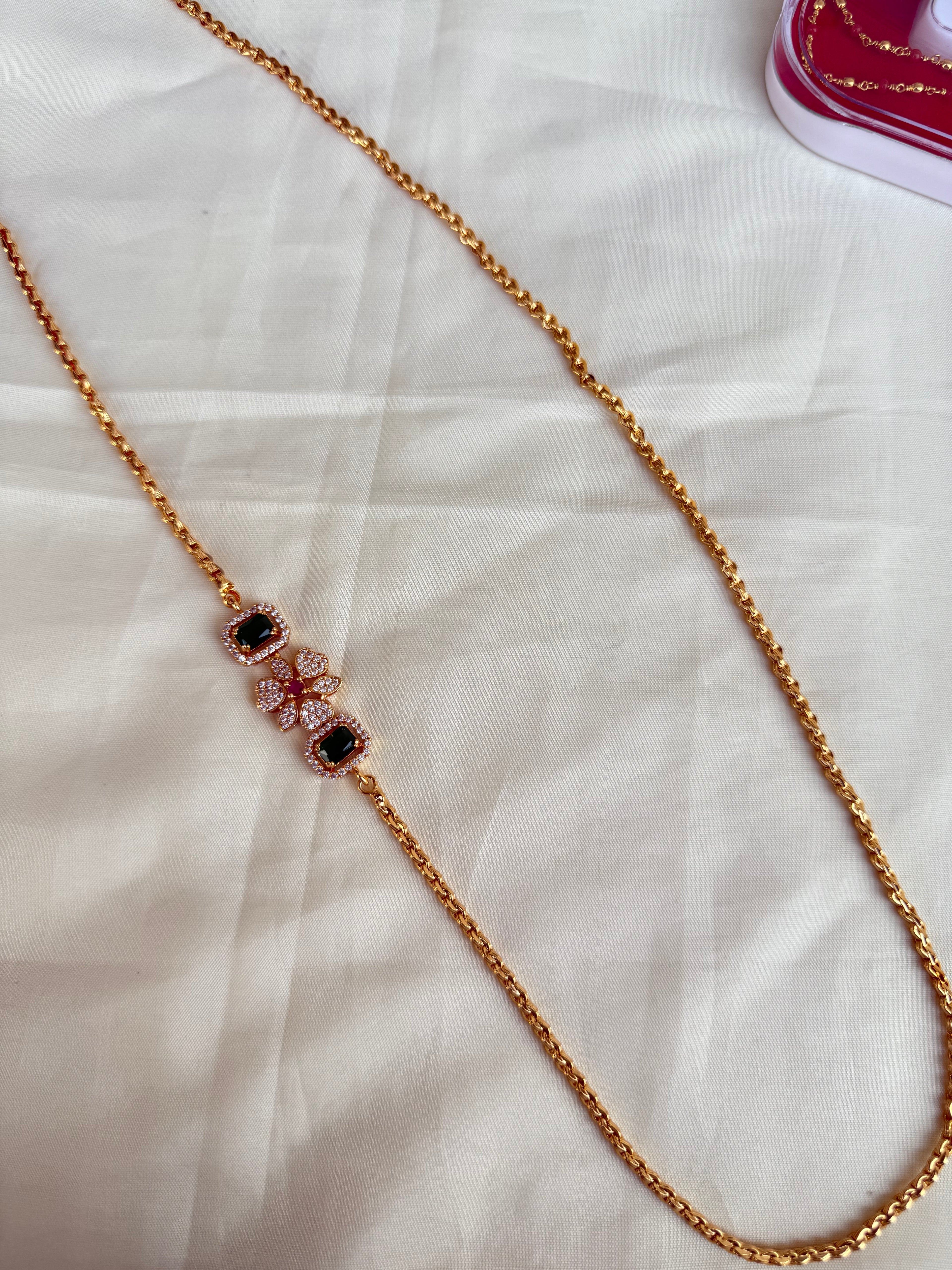 Mangalsutra side pendant chain