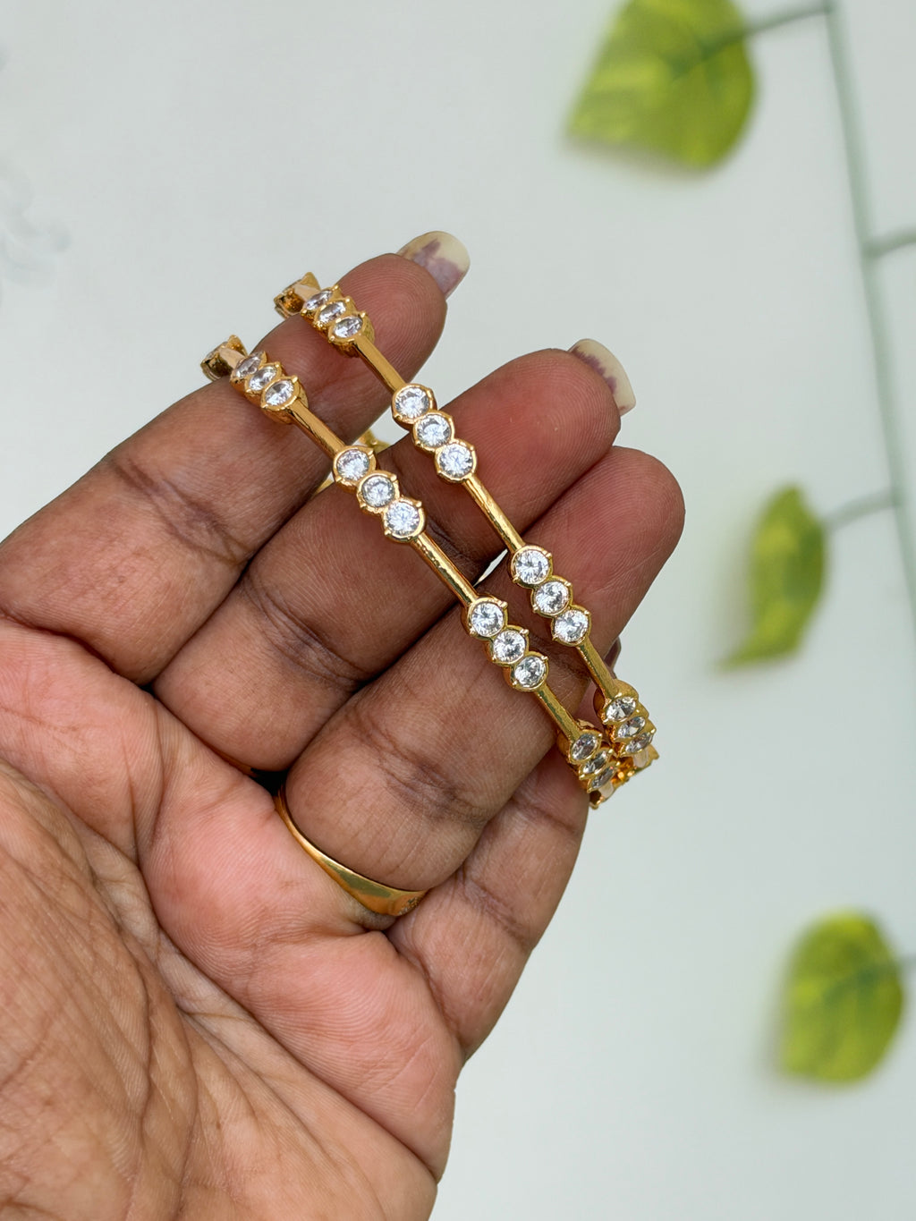 Ph812 panchaloham diamond replica bangles