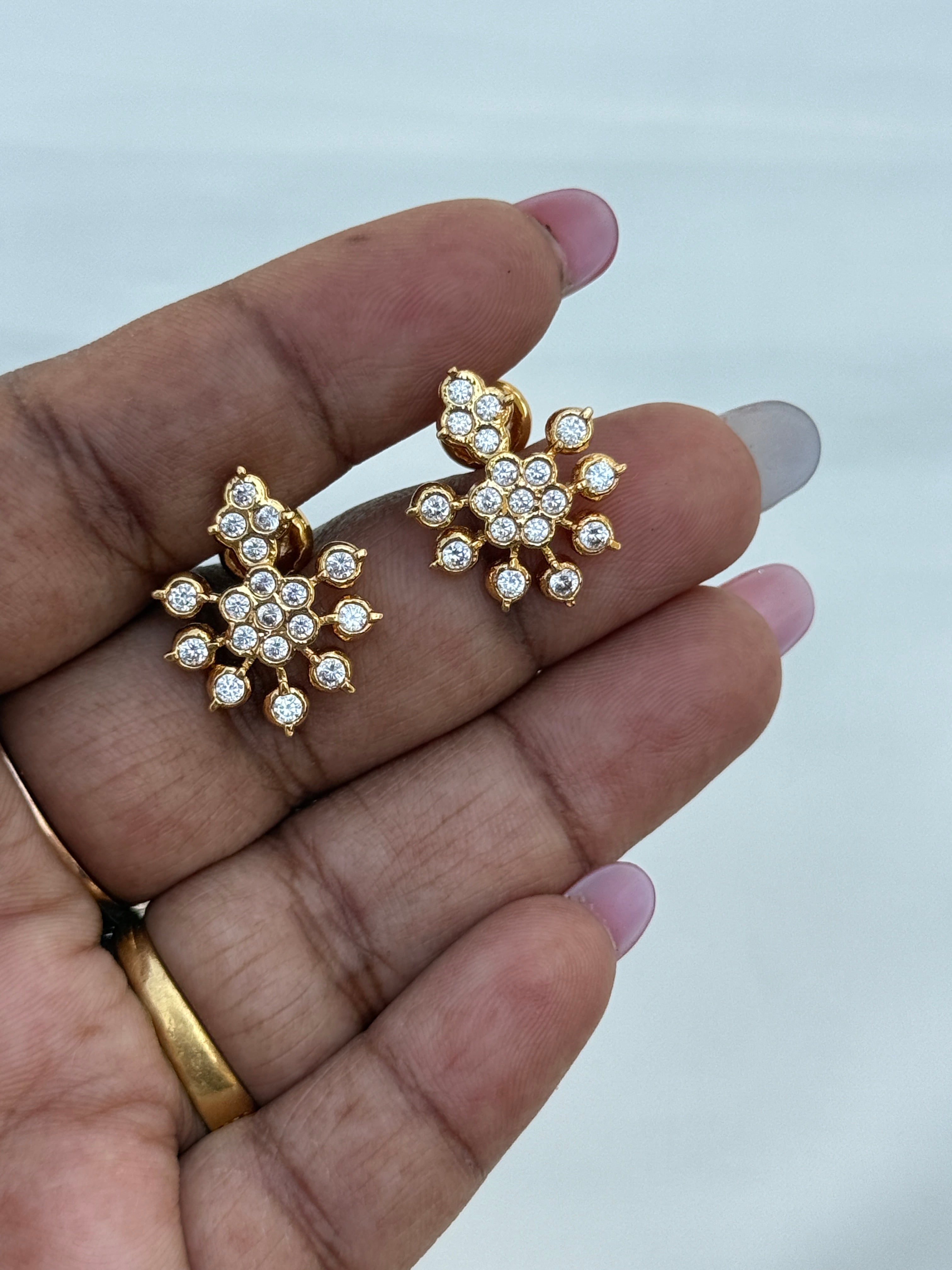 Ph225 panchaloham studs with back Screw earrings