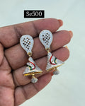 Se500 white stone butta Earrings