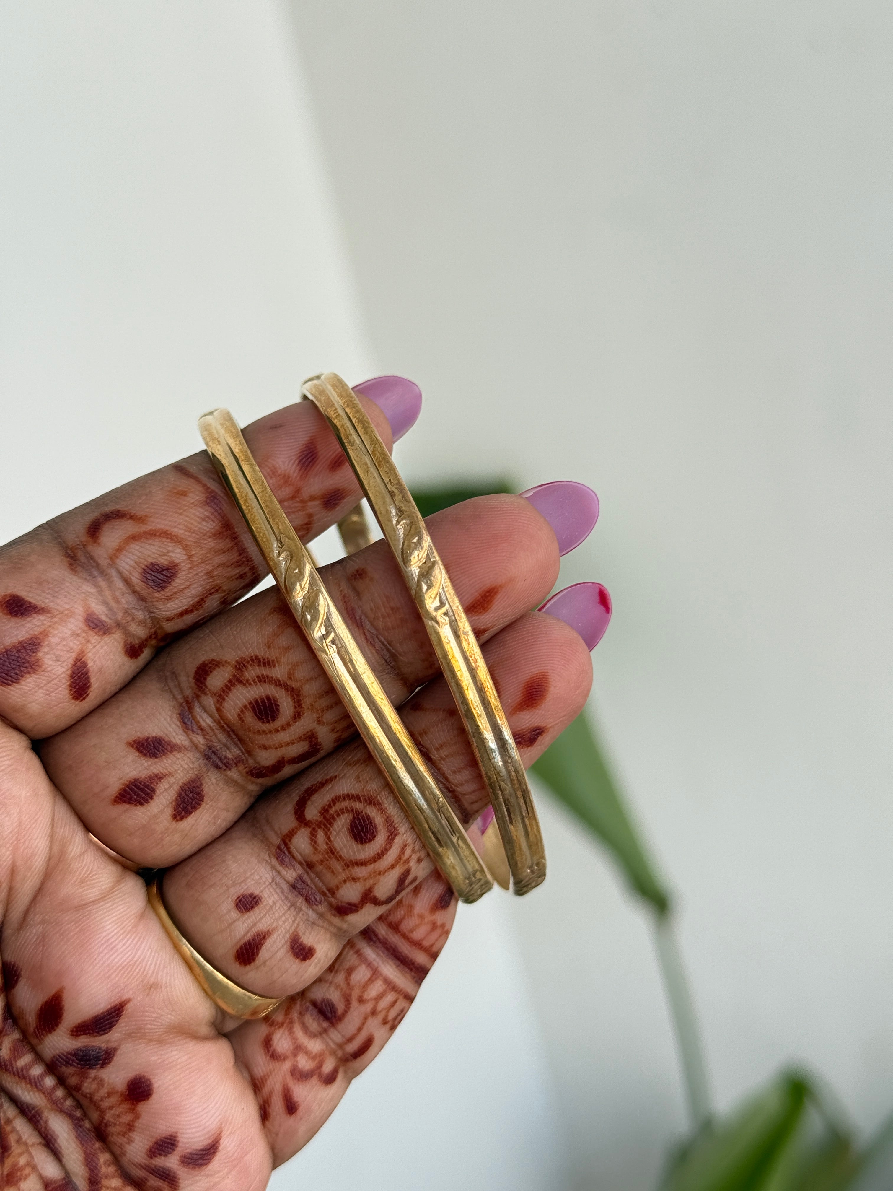 Ph340 Panchaloham unpolished fish bangles