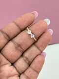 Dual-Stone Anti-Tarnish adjustable finger ring RG033