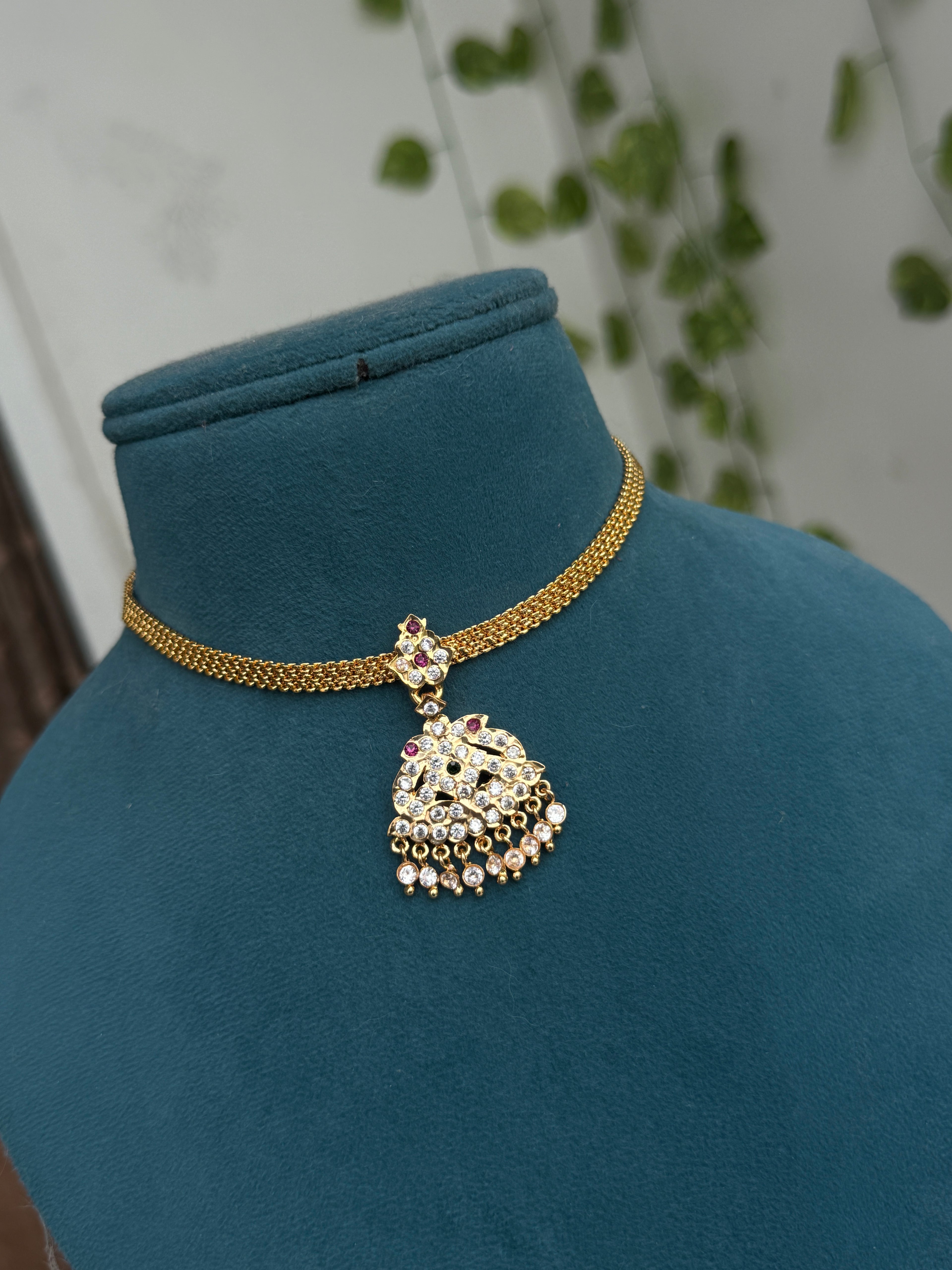 Ph403 panchaloham polished nano thread multi neckset