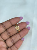 Rg069 panchaloham unpolished Lakshmi Devi finger ring