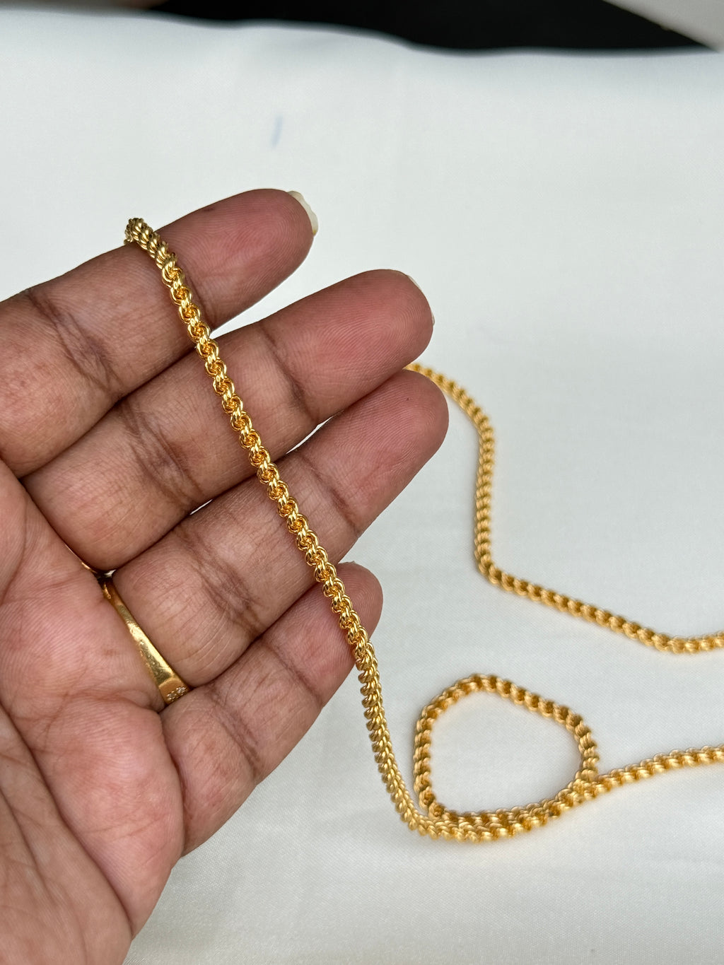 Tc044 panchaloham polished  24 inches thali chains