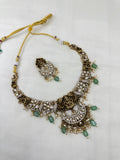 Ns310 lakshmi devi kundan kante neckset