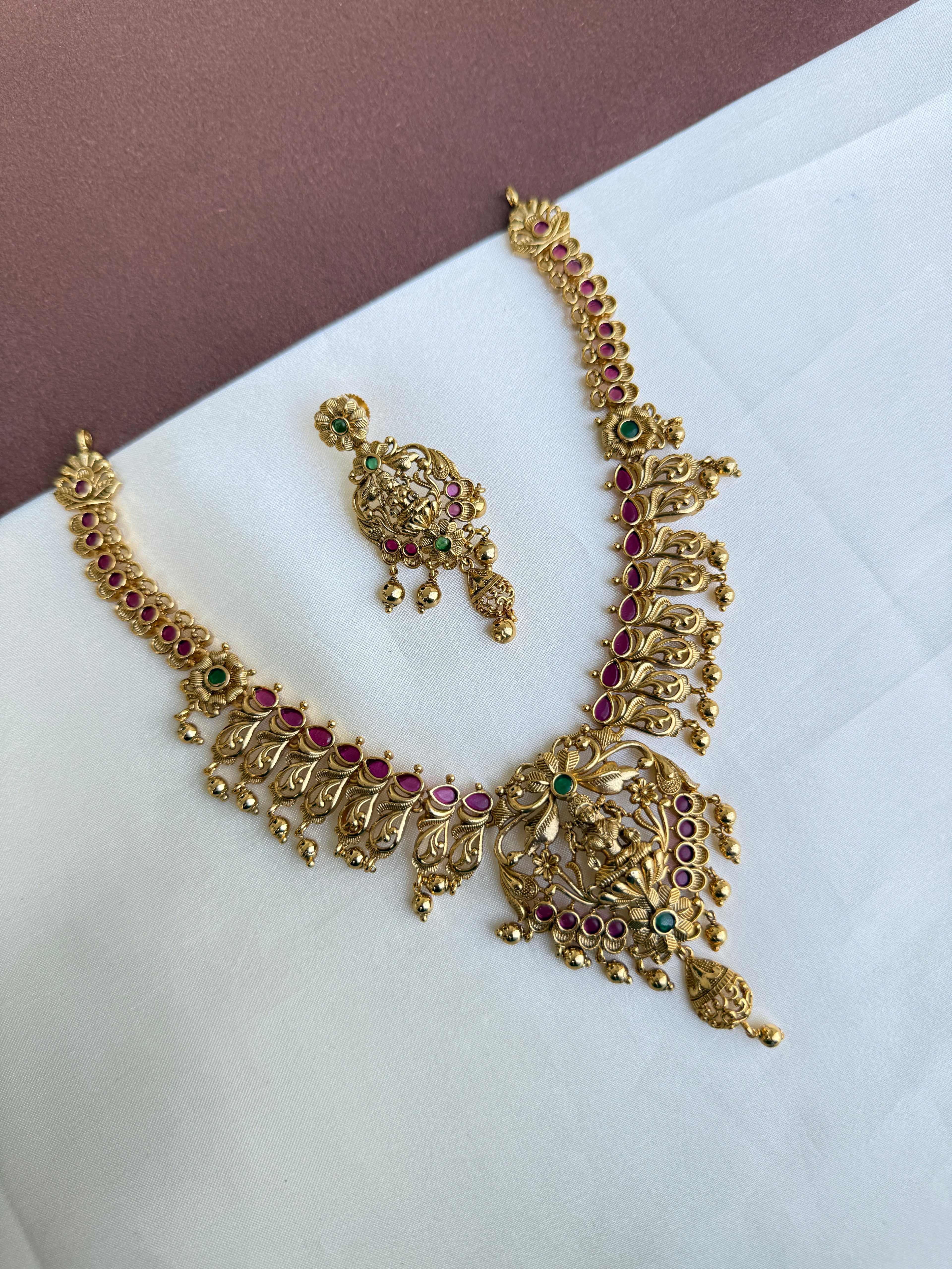 Ns388 kemp lakshmi Devi neckset