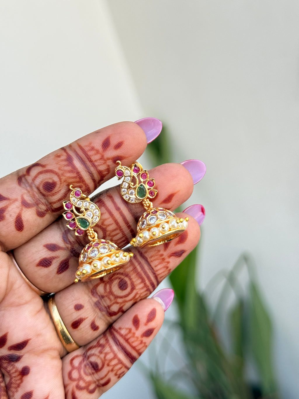 Ph350 multi peacock butta earrings suits for kids and adults