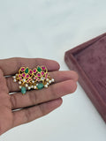 St032 jadau kundan lotus earrings