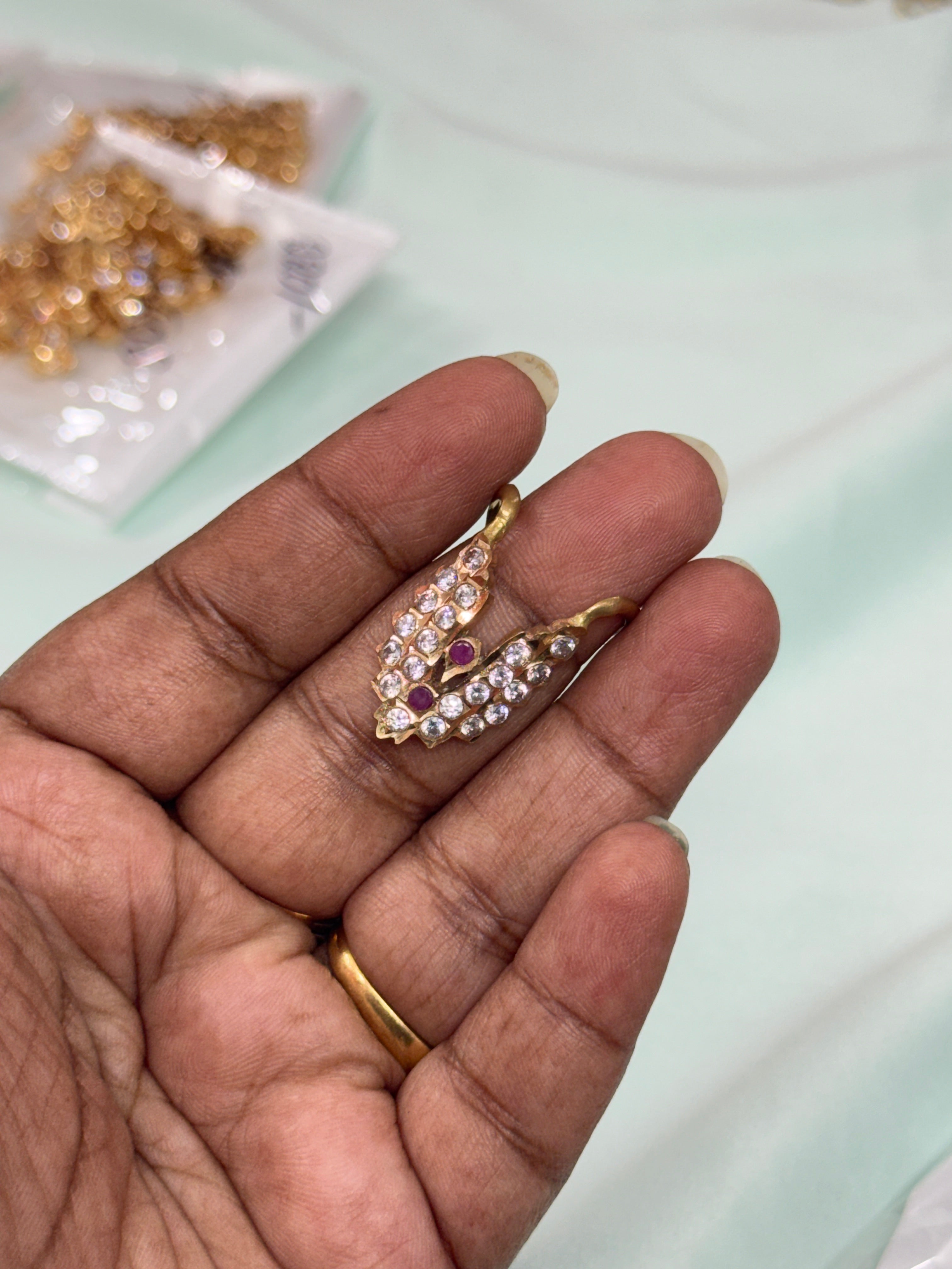 Ph100 Panchaloham polished Vanky stones finger ring