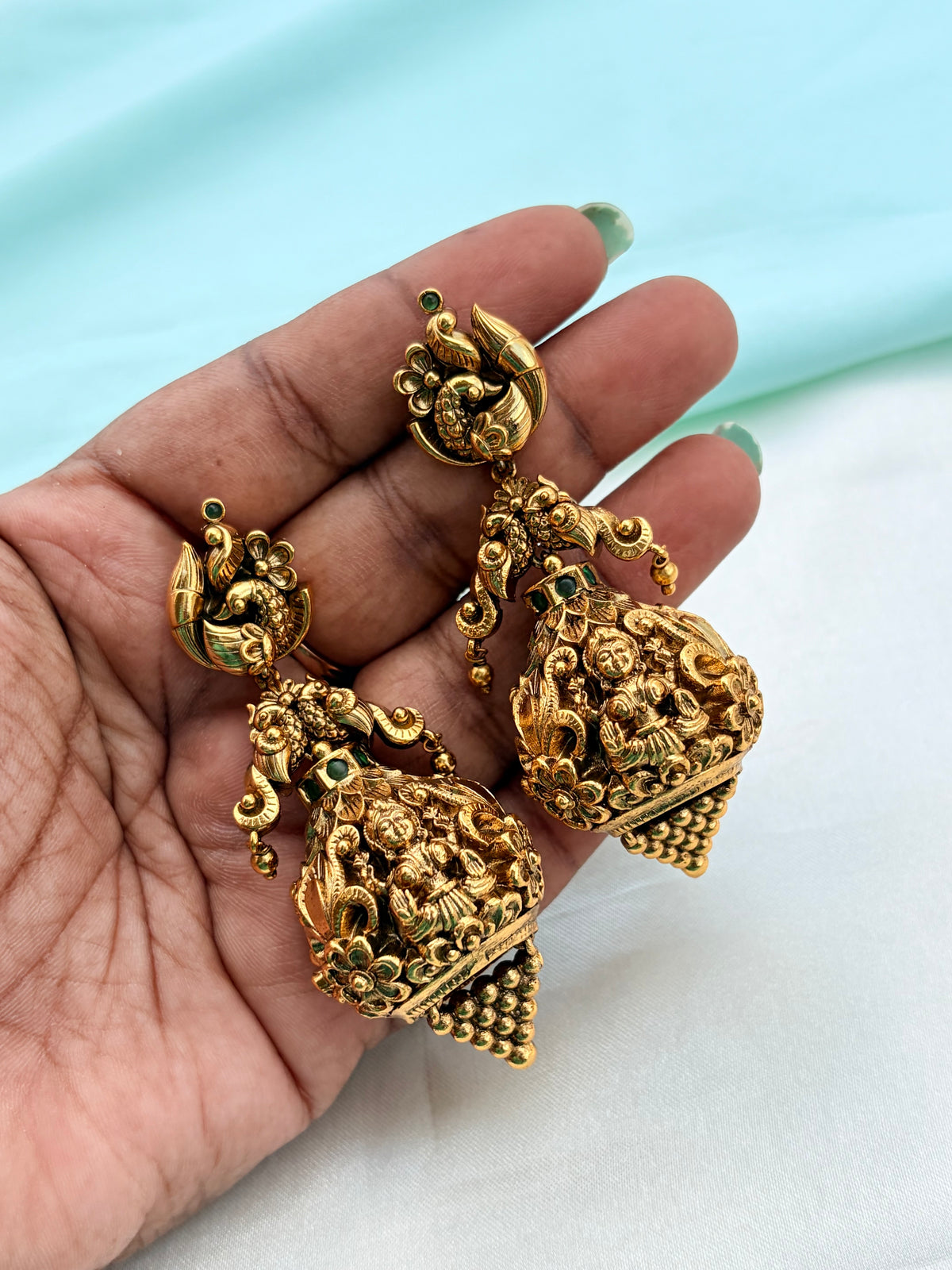 Matt finish  Lakshmidevi butta earrings Er951