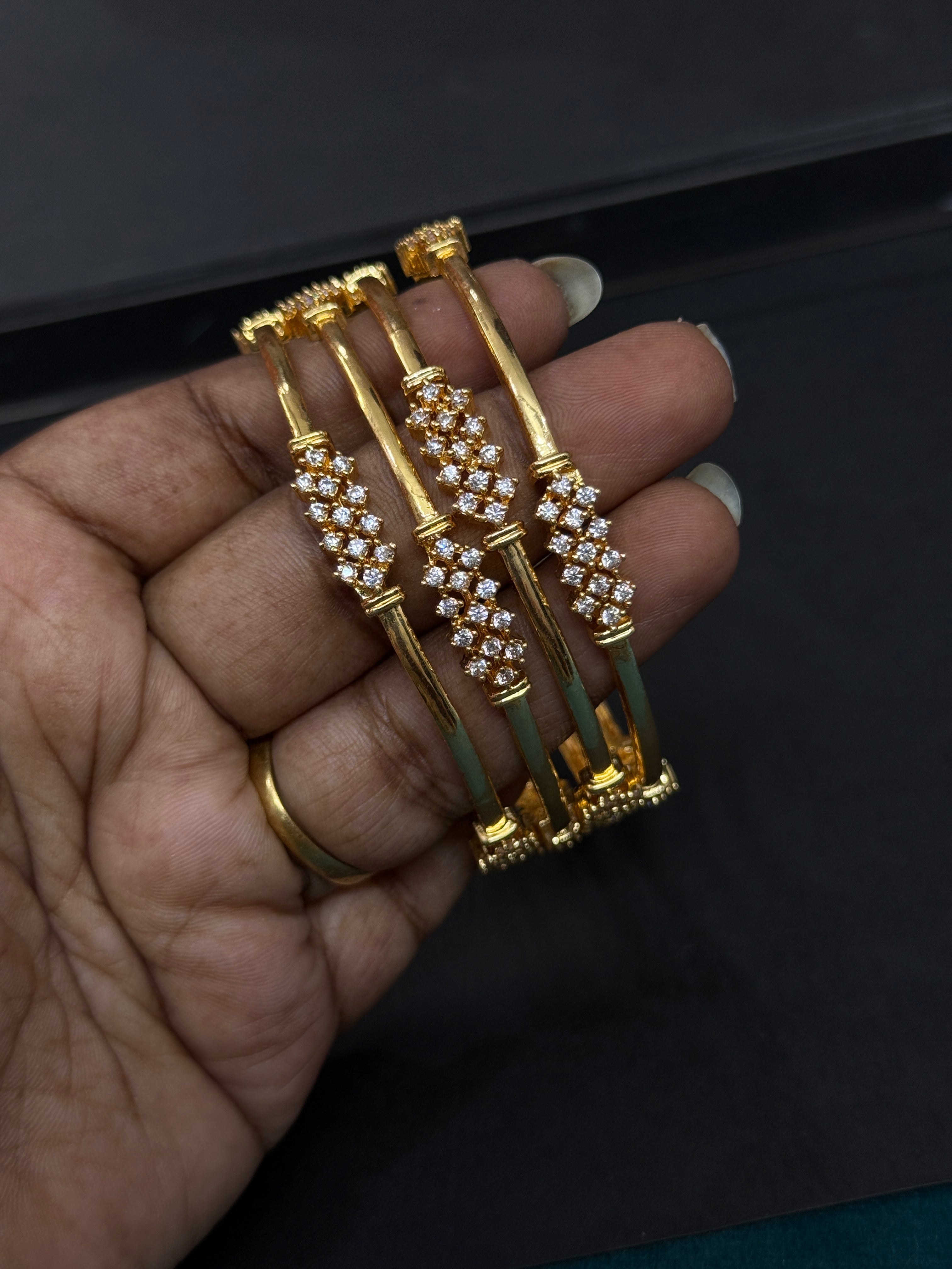 Sb143 diamond replica bangles