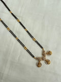BB5105 lakshmi devi kundan 2 lines 24inches Black Beads