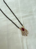 BB003 2 lines 26inches Black Beads