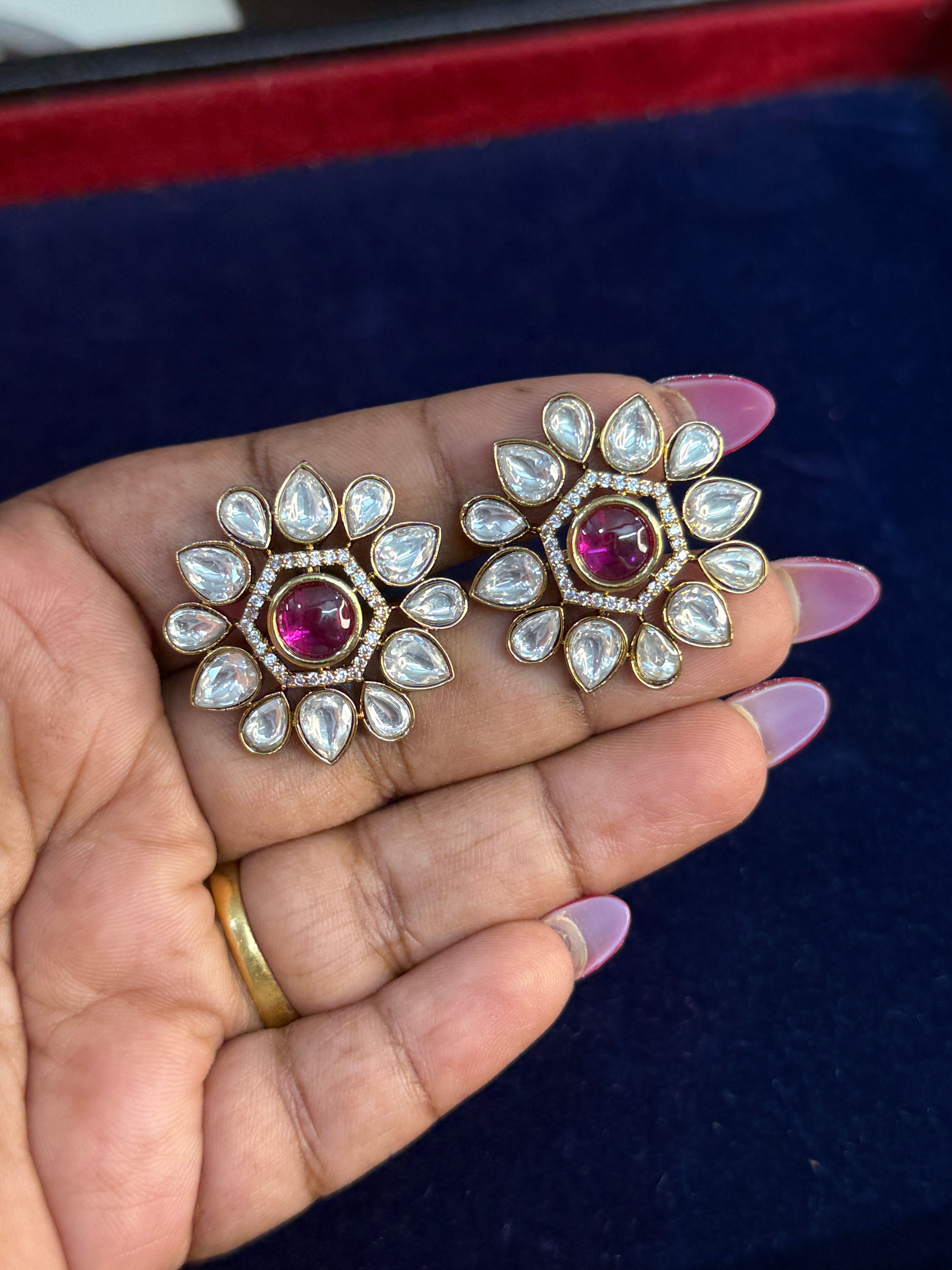 St005 moissanite back screw studs