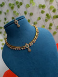 Ns923 multi flowers stones drop pendant short neckset with earrings