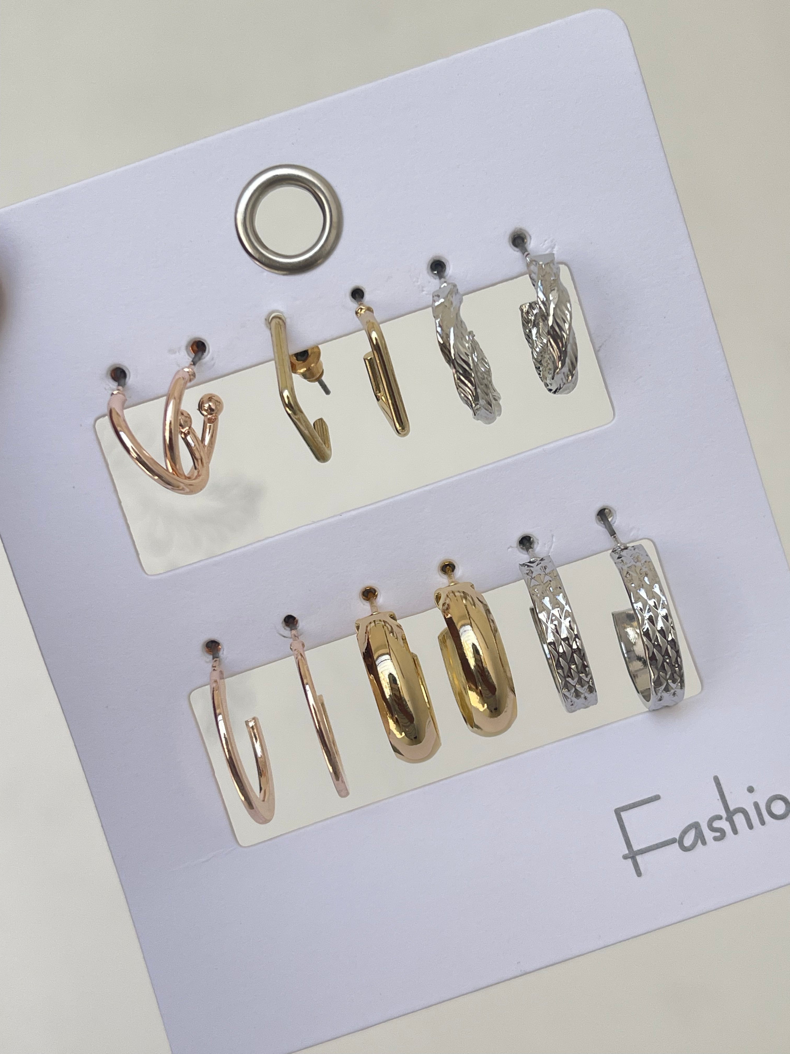Hoops pack of 6 Earrings