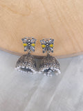 Butterfly oxidised butta earrings