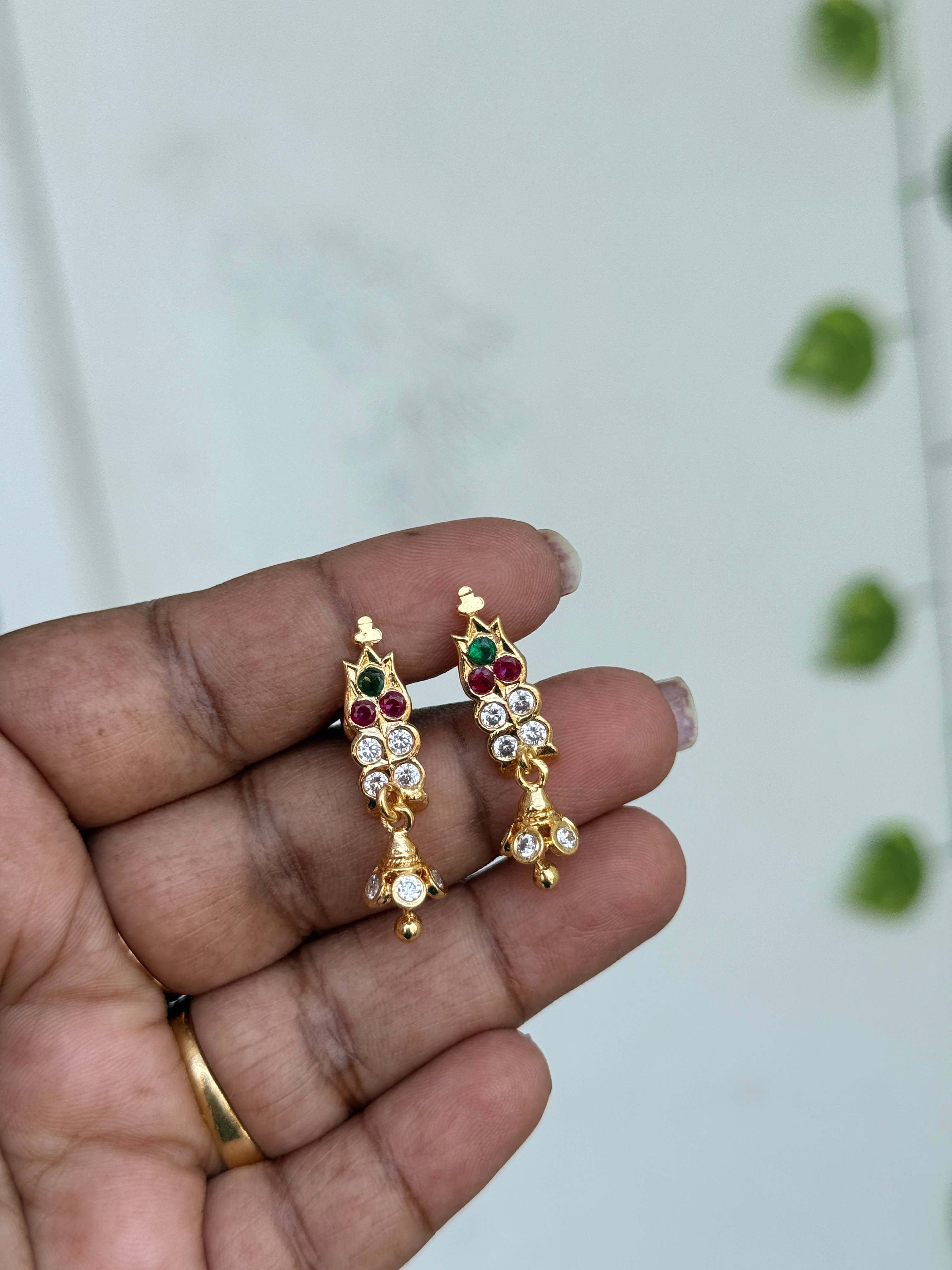 Ph263 panchaloham butta backscrew earrings