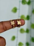 Panchaloham polished butterfly toe rings tr020