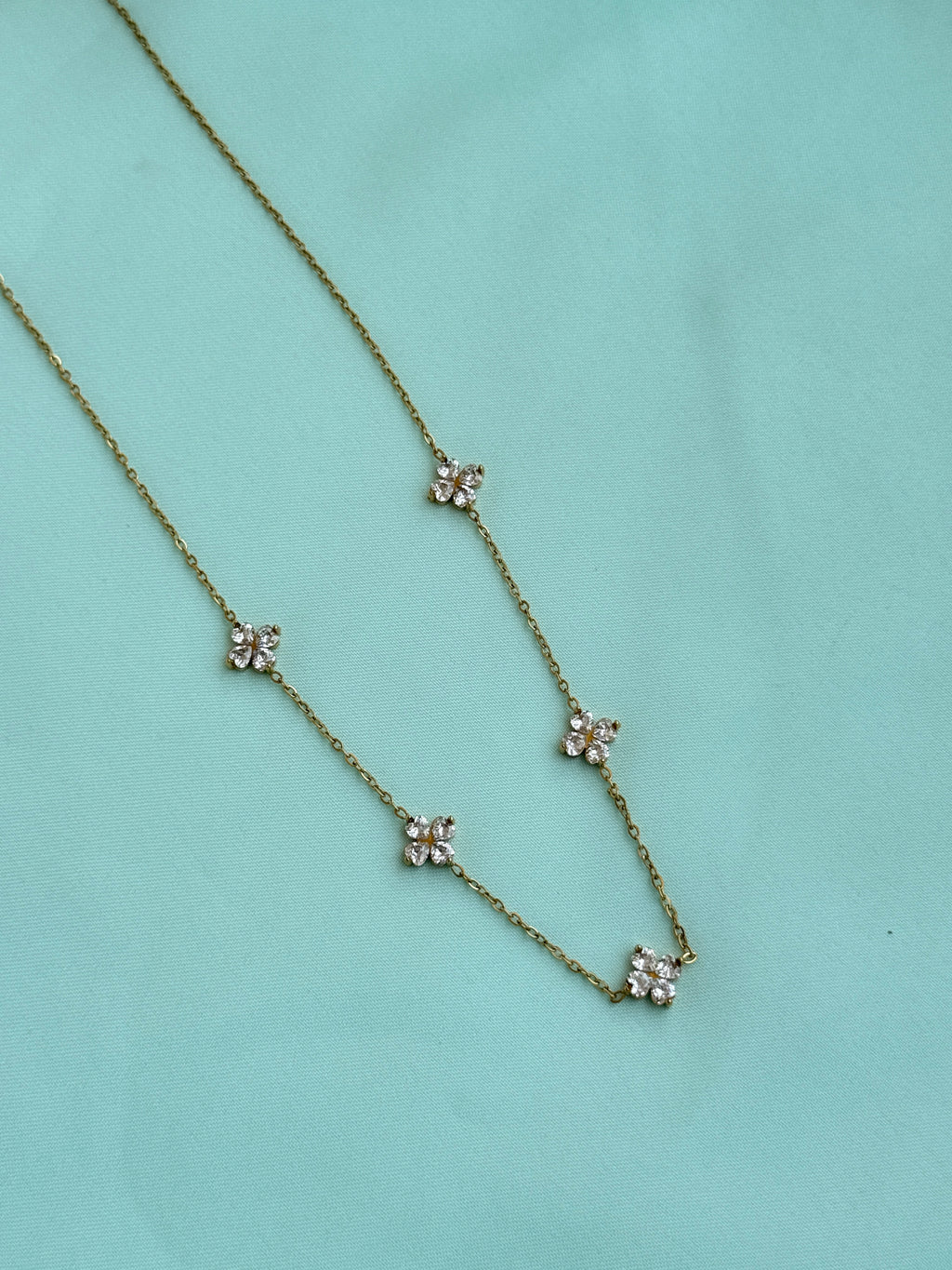 Dc114 anti tarnish flowers 18inches adjustable daily wear chain