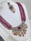 5lines Victorian beads chain NS30093