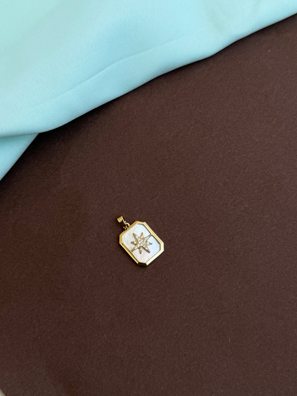 Al027 anti tarnish square shape charm ( pendent)