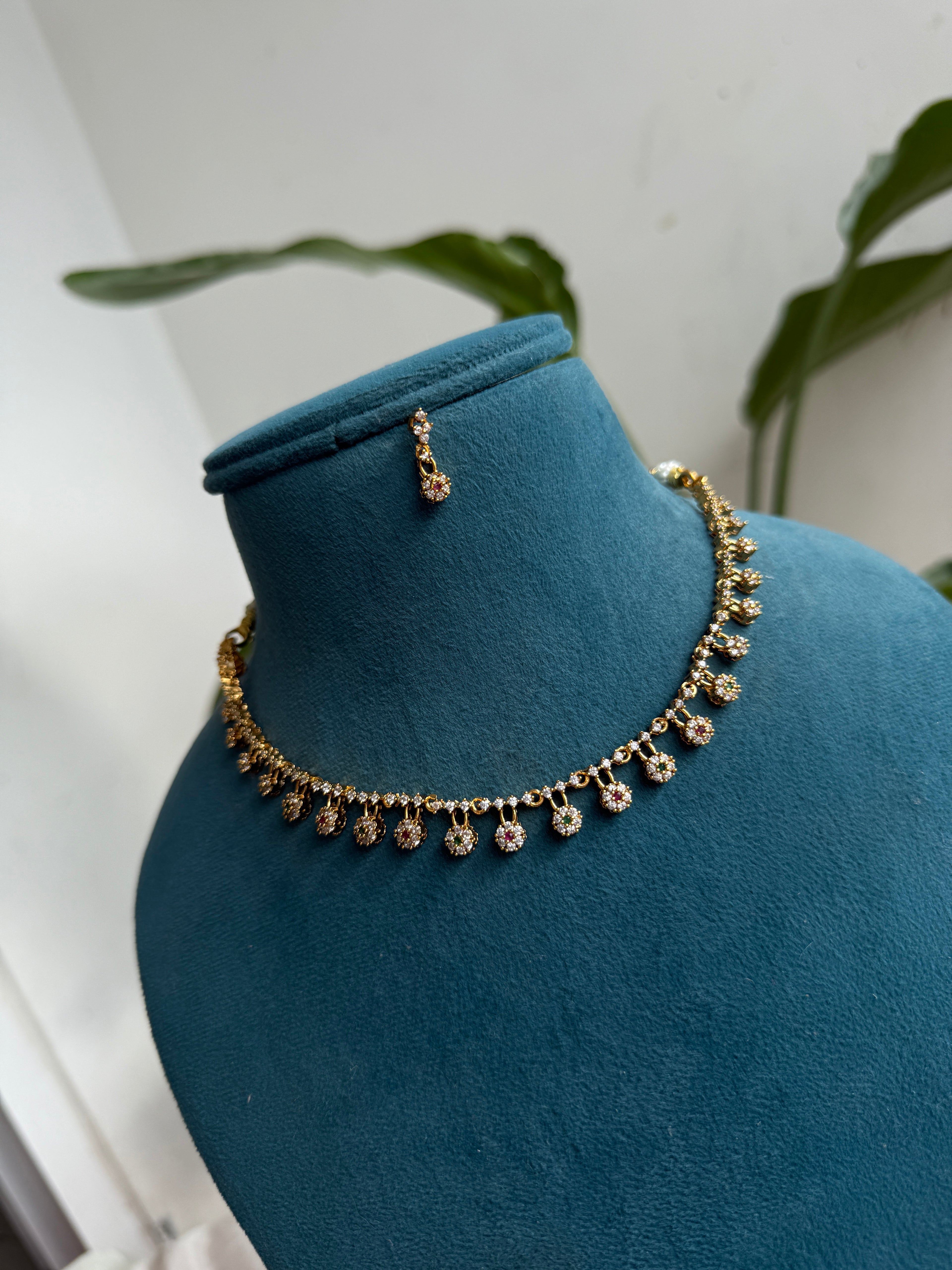 Ns470 multi cz stone neckset