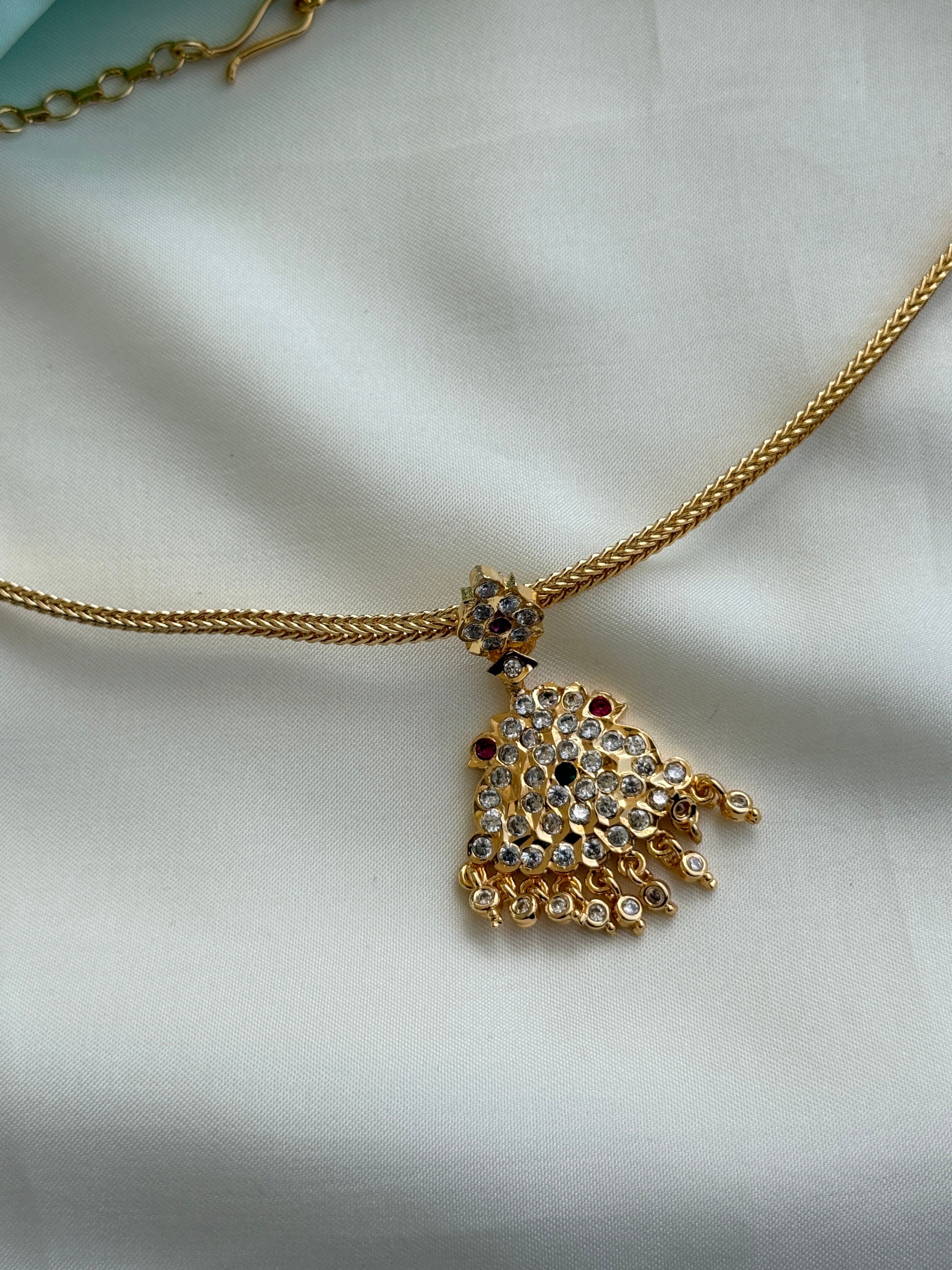 Ph543 panchaloham palished nano thread neckset