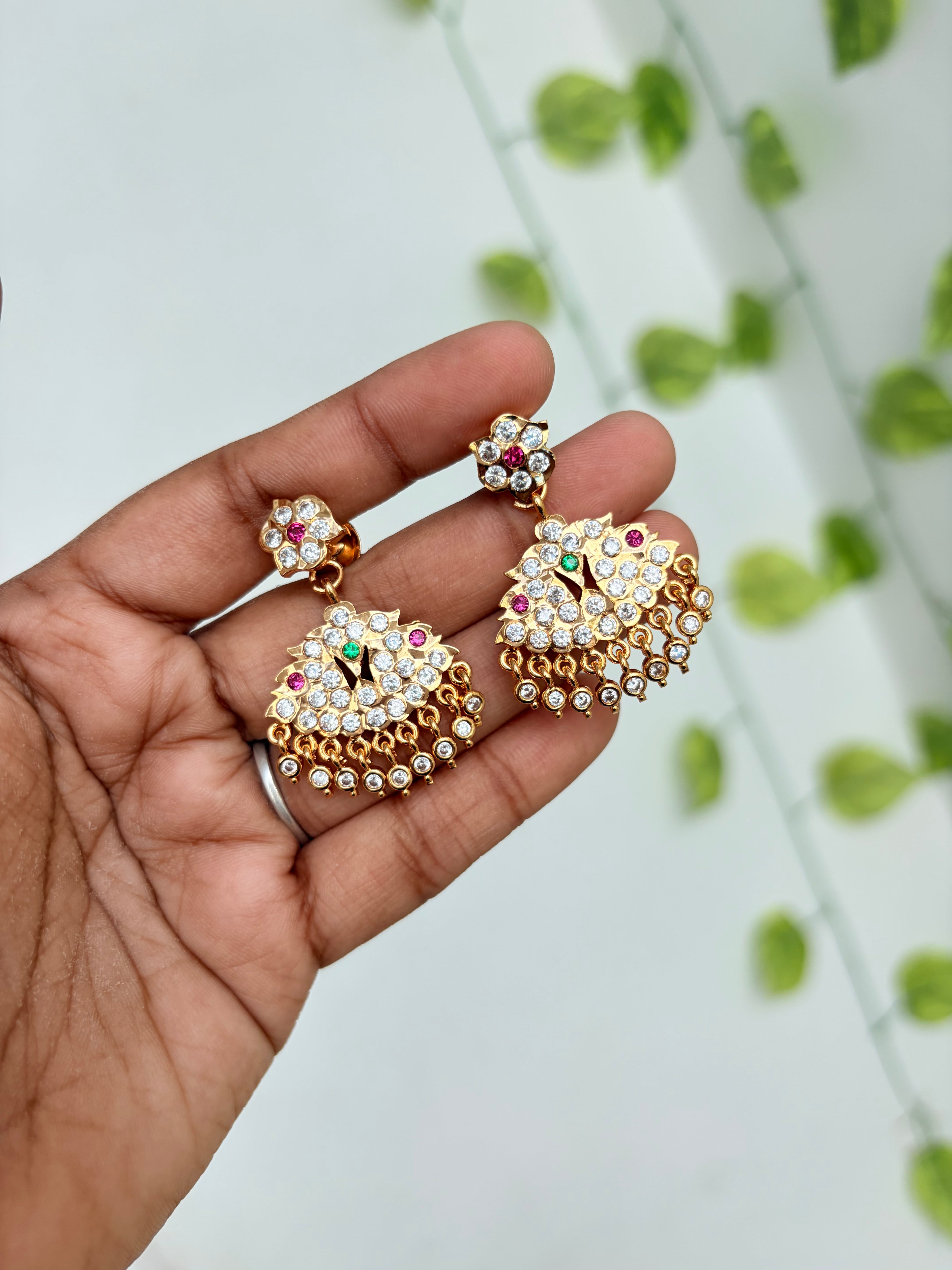 Panchaloham Chandbali back crew earrings ph639