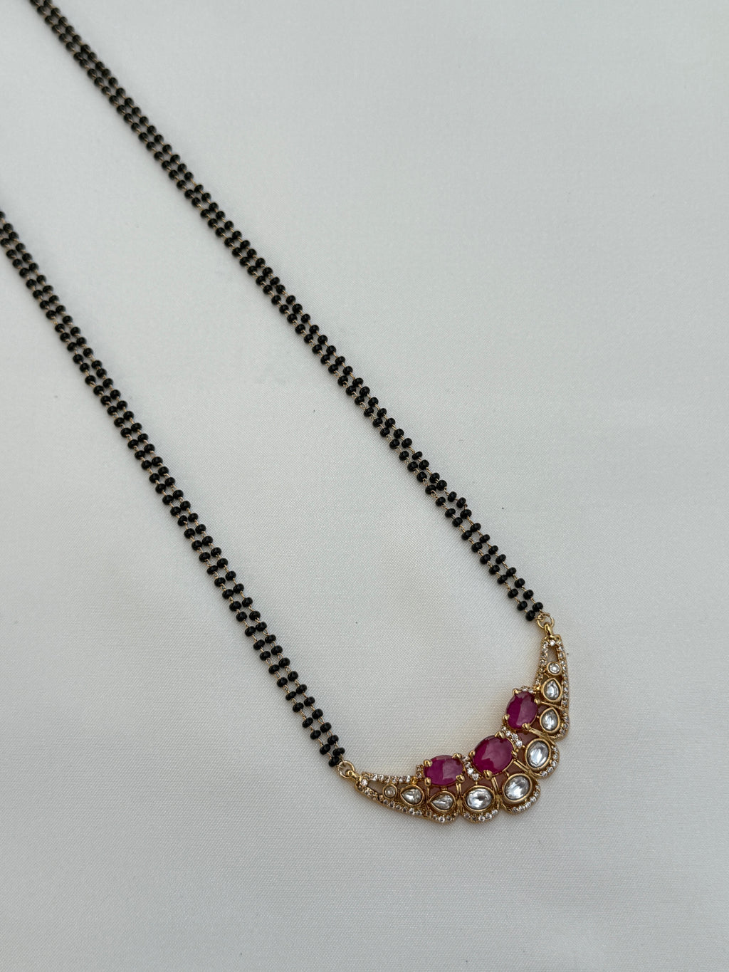 BB042 long Black Beads