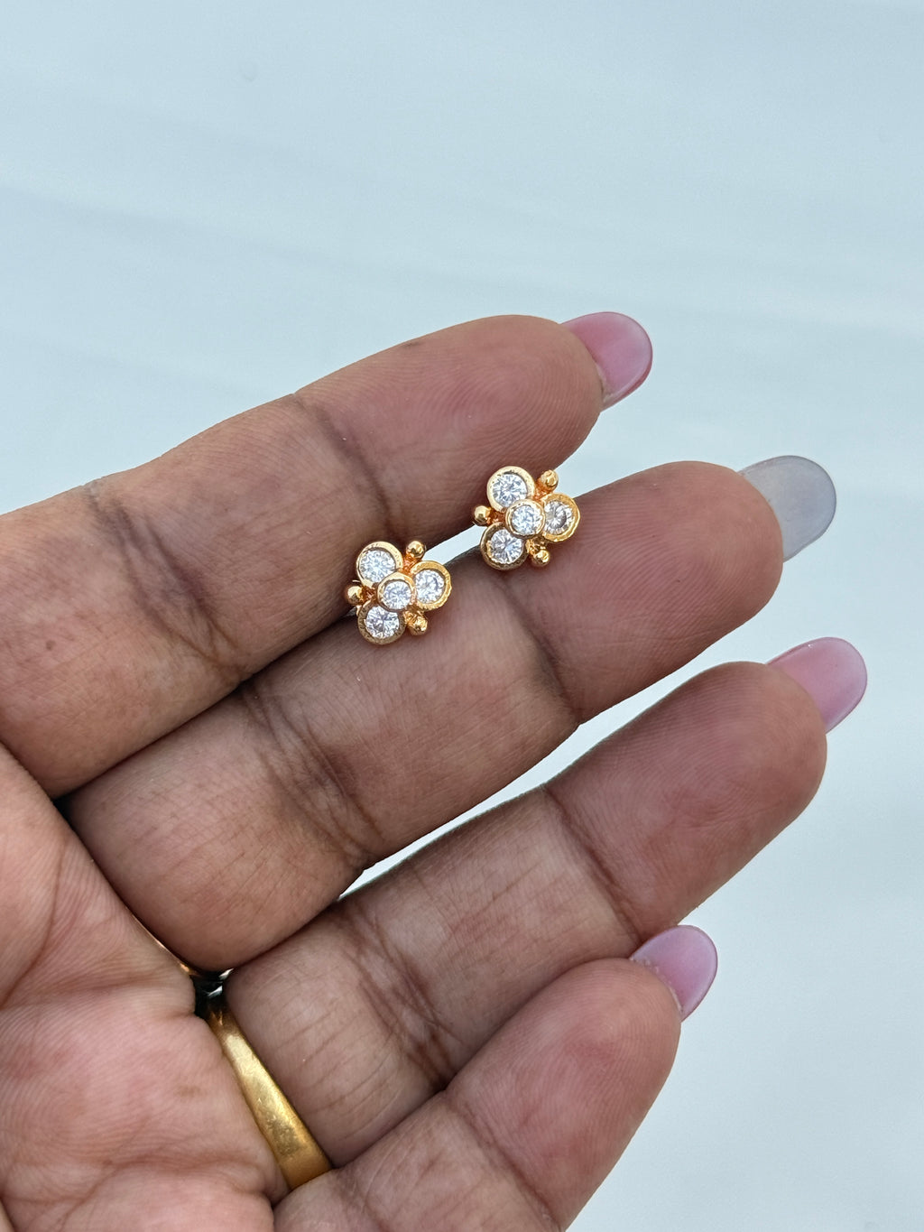 Ph232 panchaloham studs  suits for kids with back screw earrings