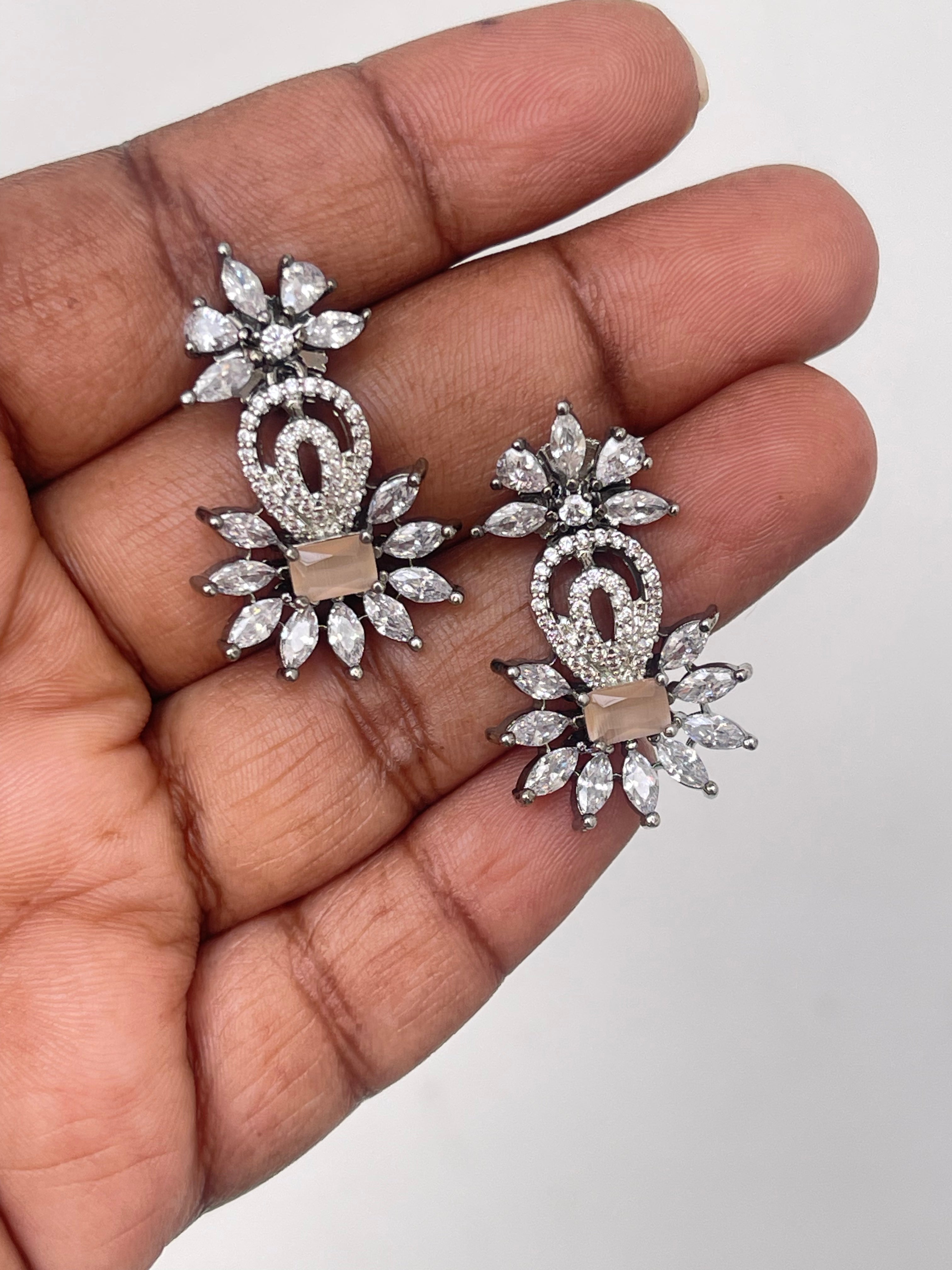 Premium diamond finish earrings