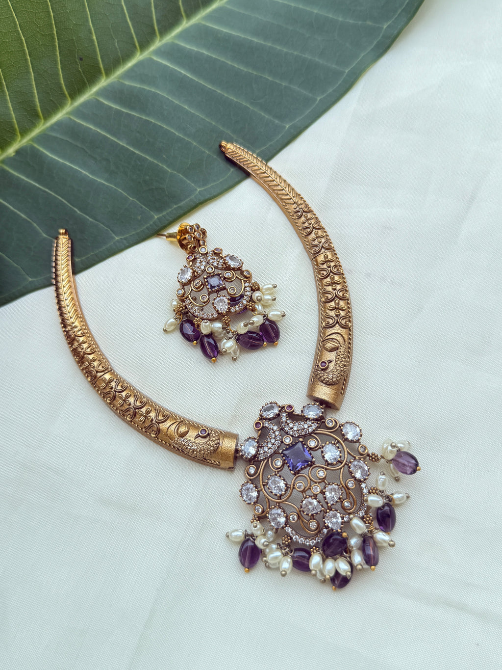 Ns266 purple beads uncuts kante