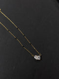 BB040 square drop anti tarnish Black Beads