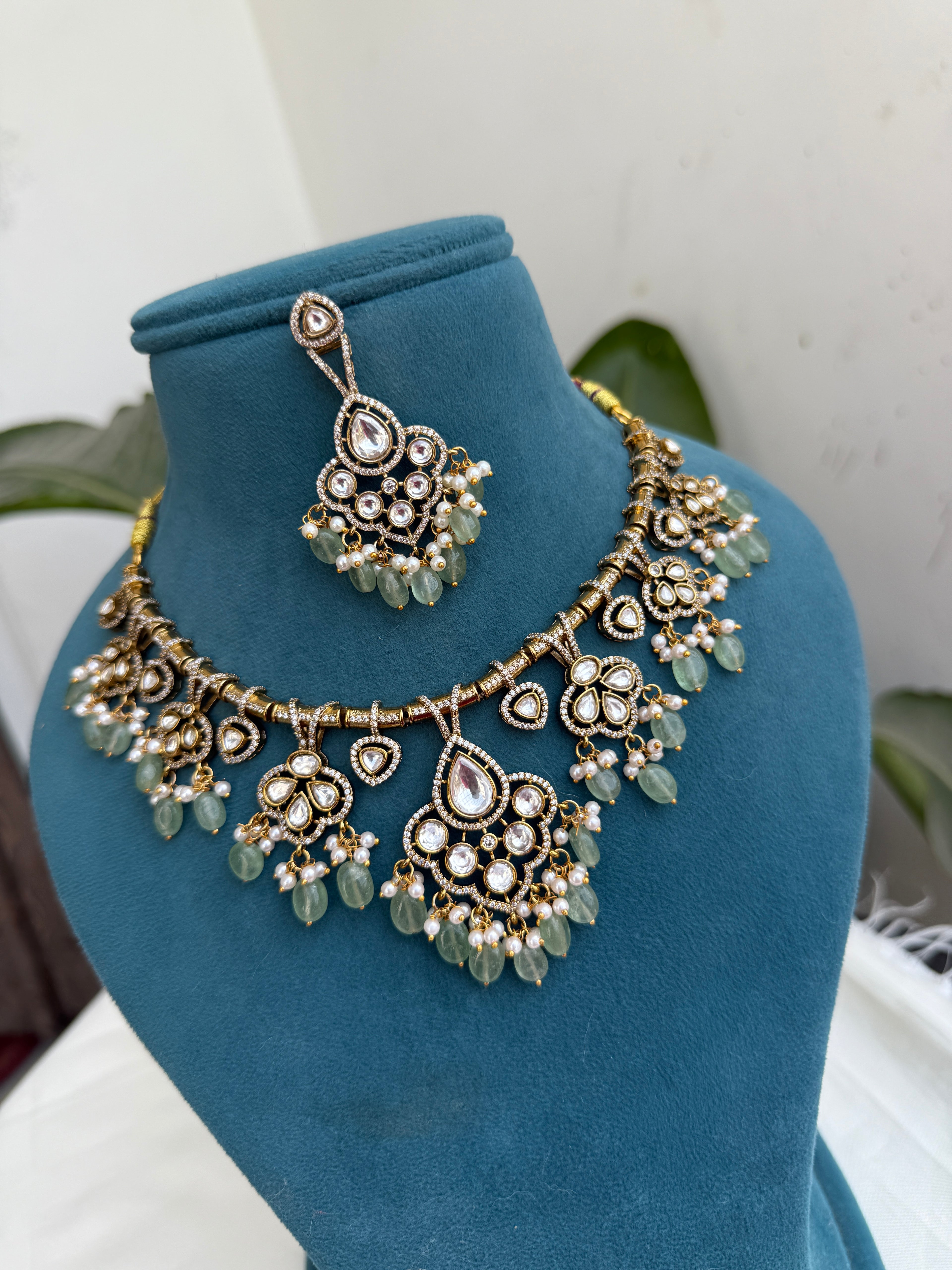 Ns201 moissanaite Neckset with Earrings