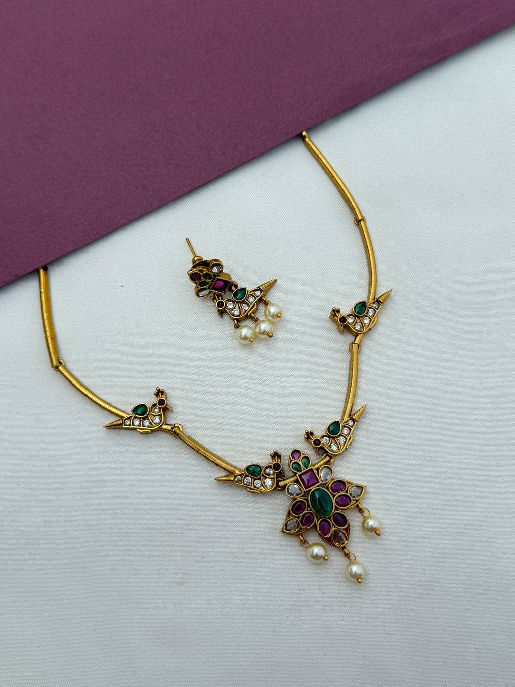 Multi parrot kante with earrings suitable for kids NS636