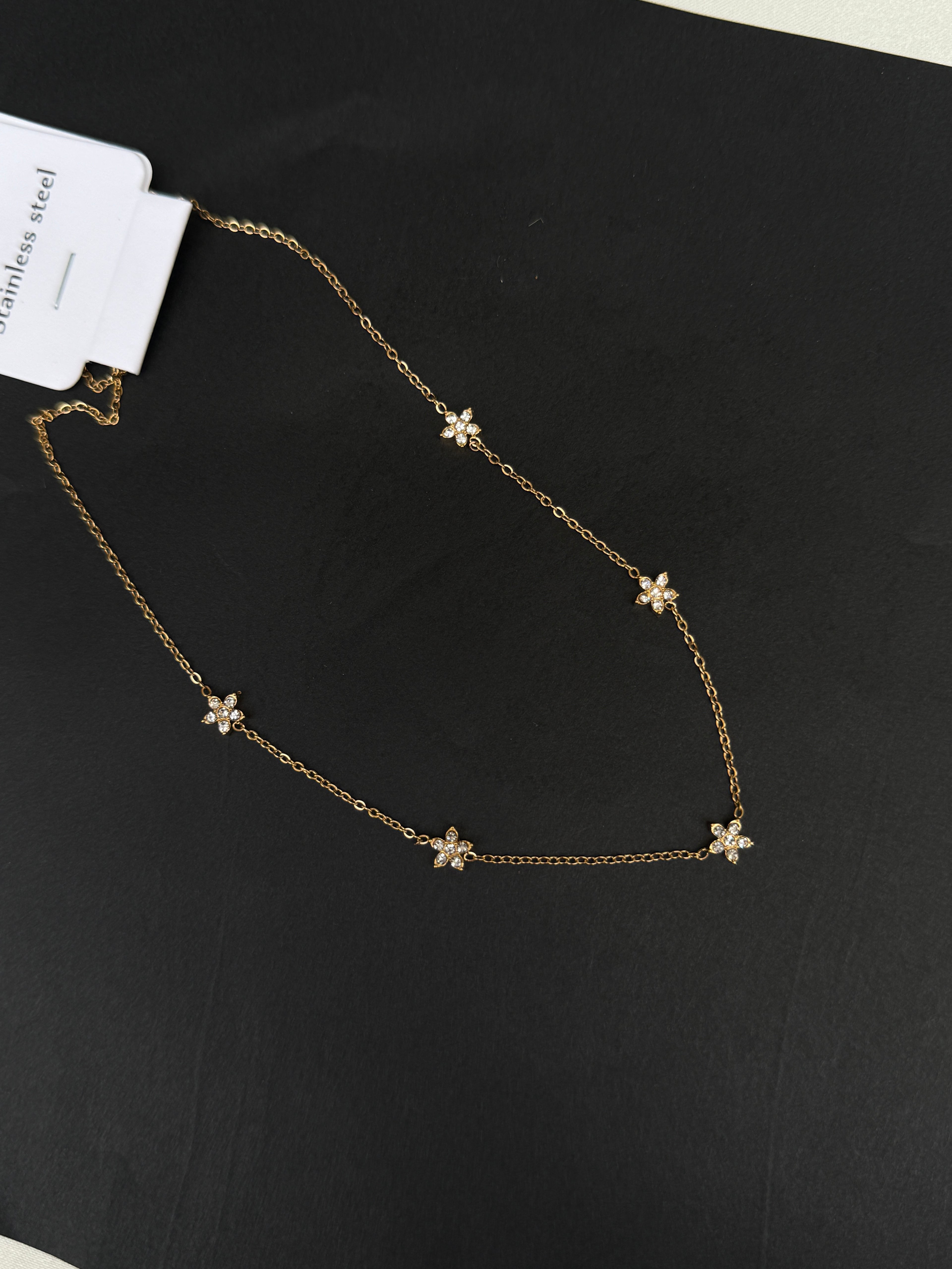 Dc015 5 flowers Anti tarnish chain