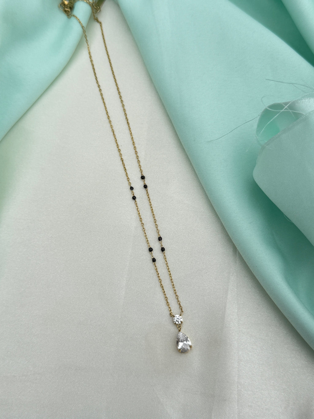 Bb152 anti tarnish 16to18 inches stone blackbeads