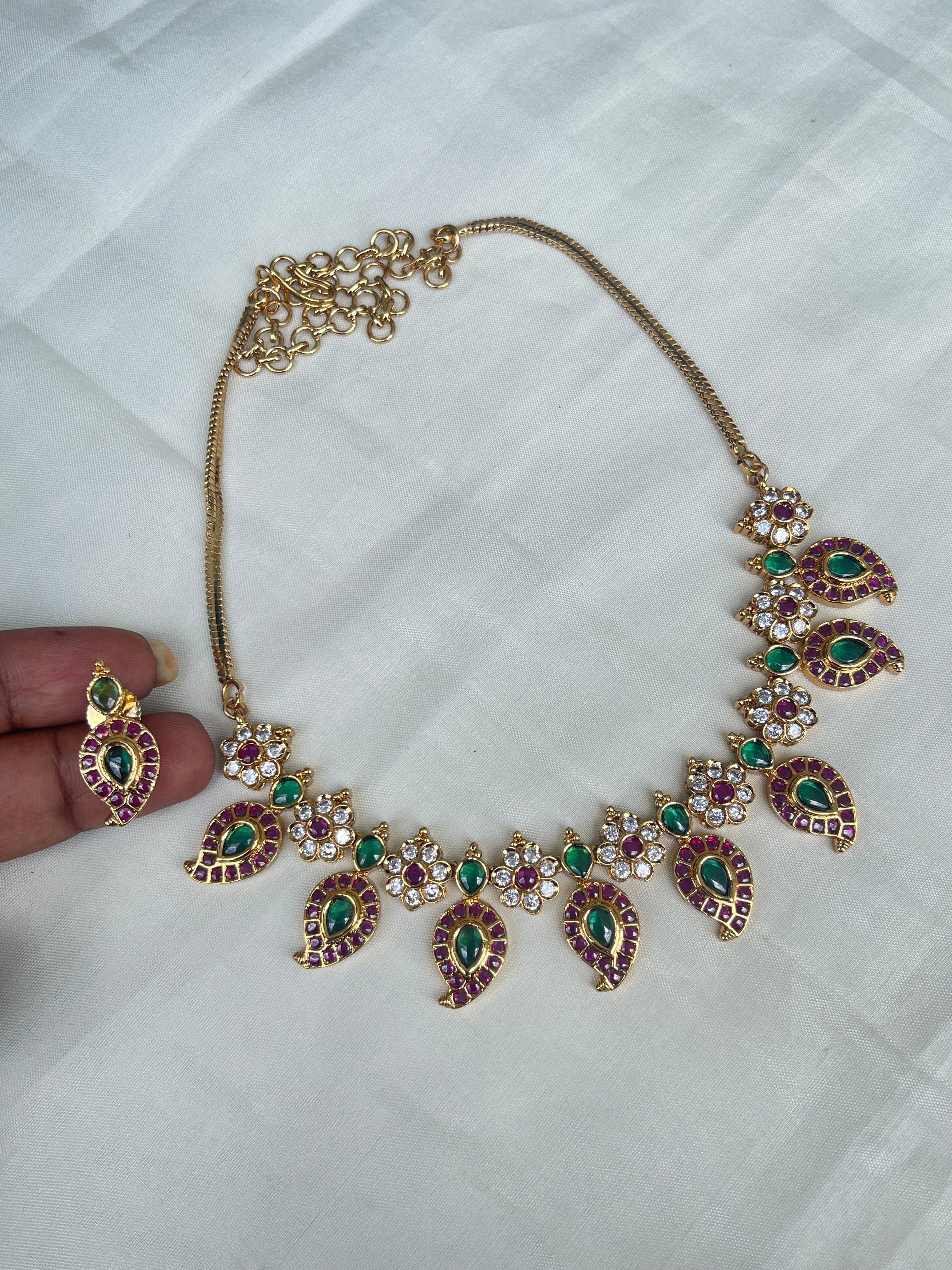 Ns535 Madhuri Krishna mango neckset